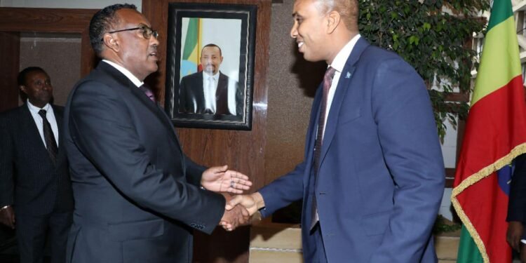 رئيس الوزراء يجري اجتماعات خاصة مع مسؤولين إثيوبيين في أديس أبابا