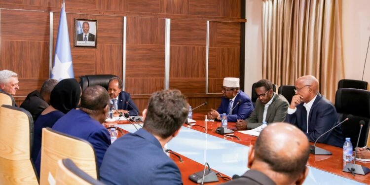 الرئيس الصومالي يستقبل المفوض السامي للأمم المتحدة لشؤون اللاجئين في مقديشو