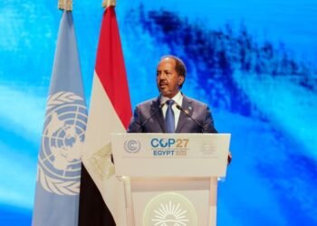 الرئيس الصومالي يلقي خطابا في مؤتمر تغير المناخ العالمي