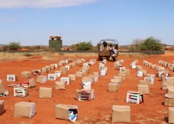 الوكالة الوطنية لإدارة الكوارث توزع مساعدات على أسر فقيرة في ولاية جنوب غرب الصومال