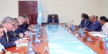 الرئيس الصومالي يستقبل بعض سفراء الاتحاد الأوروبي في مقديشو