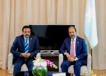 لقاء يجمع بين الرئيس الصومالي حسن شيخ محمود وسلفه في الدوحة