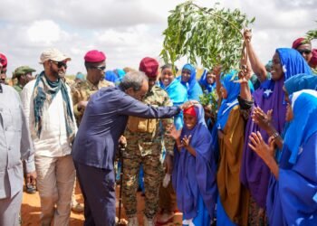 الرئيس الصومالي يصل إلى مديرية “آدم يبال” في محافظة شبيلي الوسطى