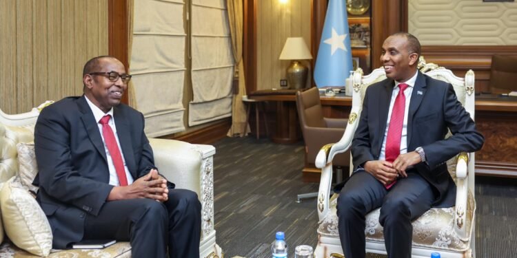 رئيس الوزراء الصومالي يستقبل مبعوث منظمة الأمم المتحدة لشؤون اللاجئين في مقديشو