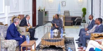 رئيس جمهورية الصومال يستقبل سفير تركيا في مدينة طوسمريب عاصمة ولاية غالمودوغ