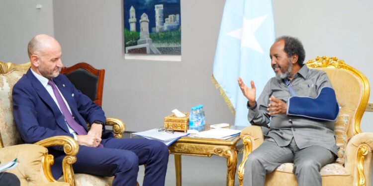 رئيس الصومال يستقبل السفير البريطاني في مقديشو