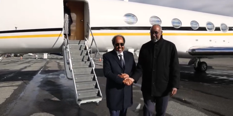 وصول الرئيس الصومالي إلى نيويورك للمشاركة في مؤتمر دولي حول أمن واستقرار الصومال